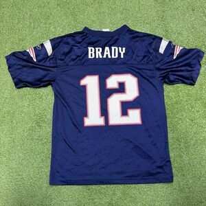 Vintage Tom Brady Reebok New England Patriots Jersey #12 Size Large 14-16 Youth